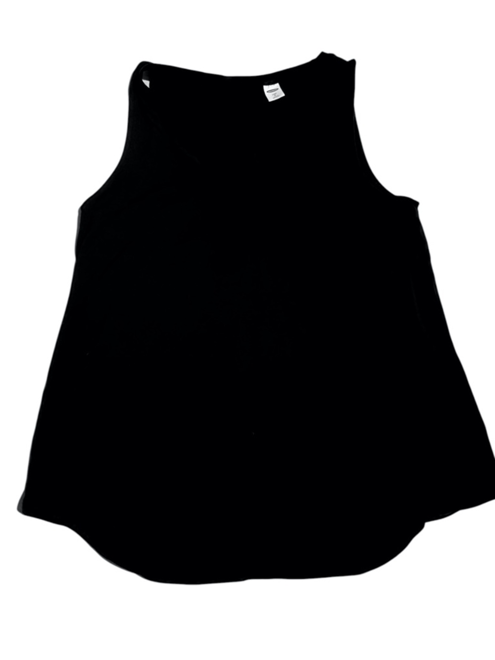 Old Navy Luxe High-Neck Swing Tank Top Black Small S Soft Rayon